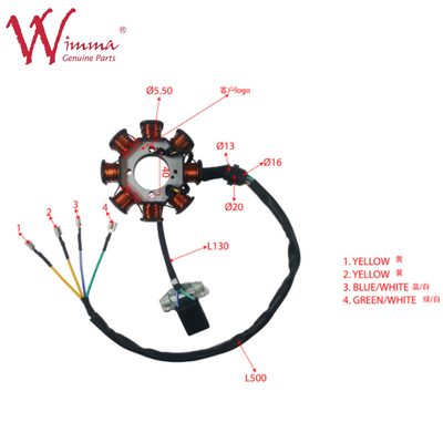 Μοτοσυκλέτα Magneto Stator Coil Stator Comp ανταλλακτικά εξαρτήματα XY200GY6 Wimma χαλκό